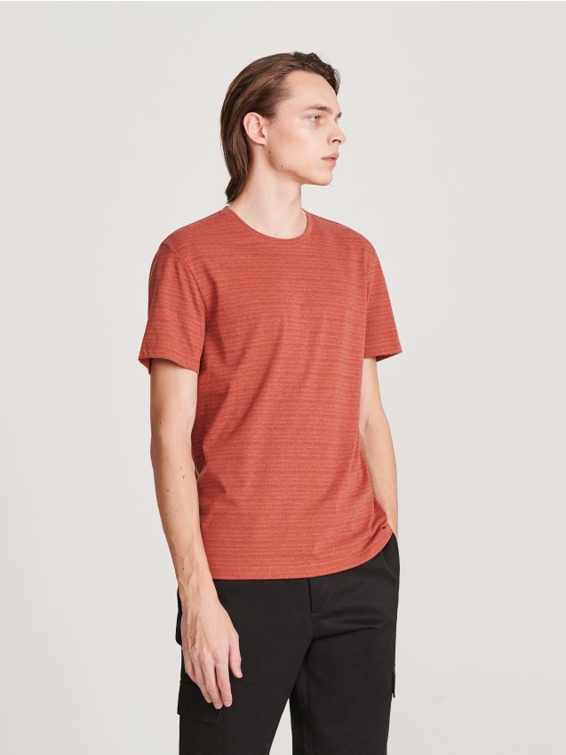 T-shirt in organic cotton - brown - XK826-83M - RESERVED