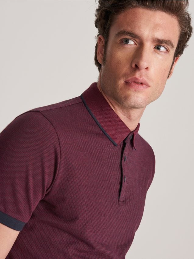 Men`s polo - brown - XL065-83M - RESERVED
