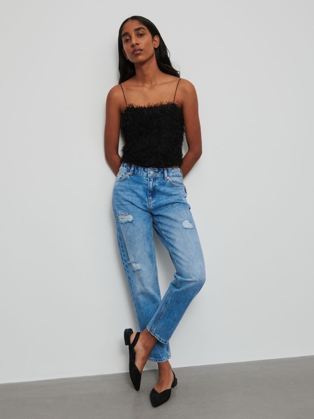 Boyfriend jeans effetto vissuto - Blu - XL234-50J - RESERVED
