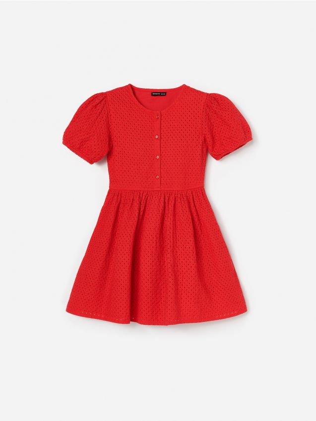 Open knit dress - red - XP955-33X - RESERVED