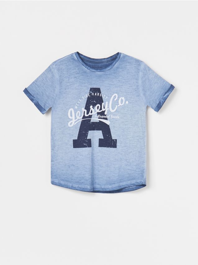 Boys` t-shirt - blue - XQ744-55X - RESERVED