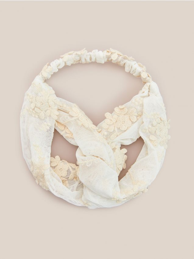 Lace headband - ivory - XR096-01X - RESERVED