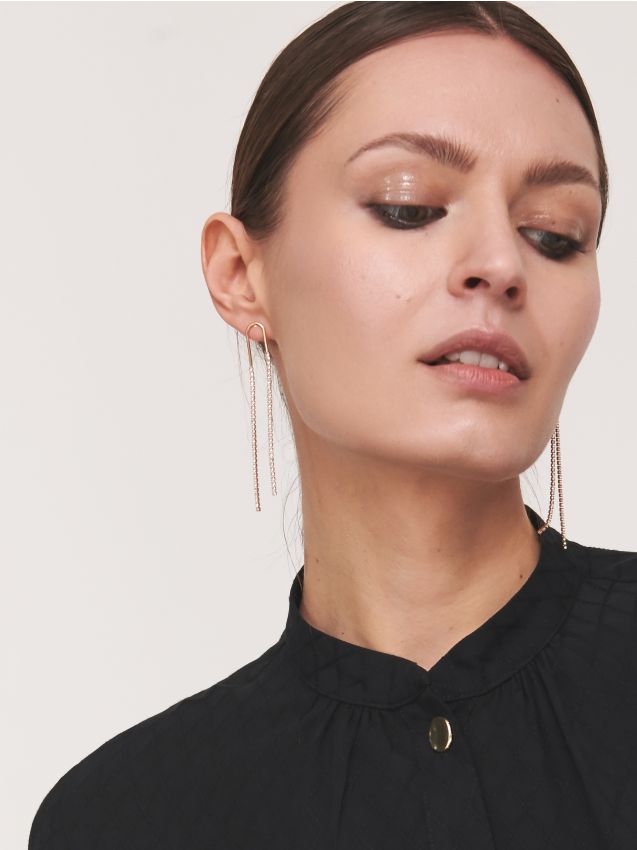 Drop earrings - golden - XR149-GLD - RESERVED