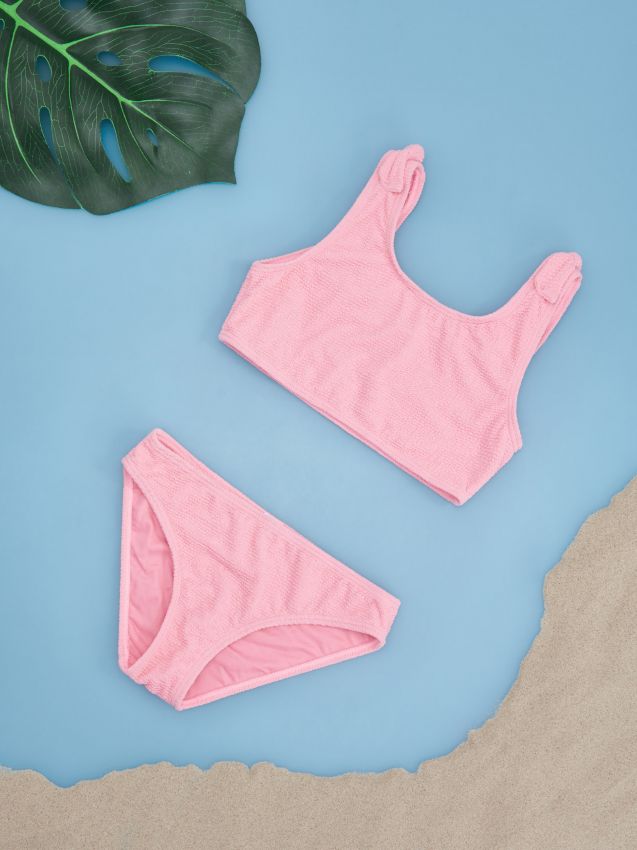 Structural fabric swimsuit - pink - XR497-30X - RESERVED