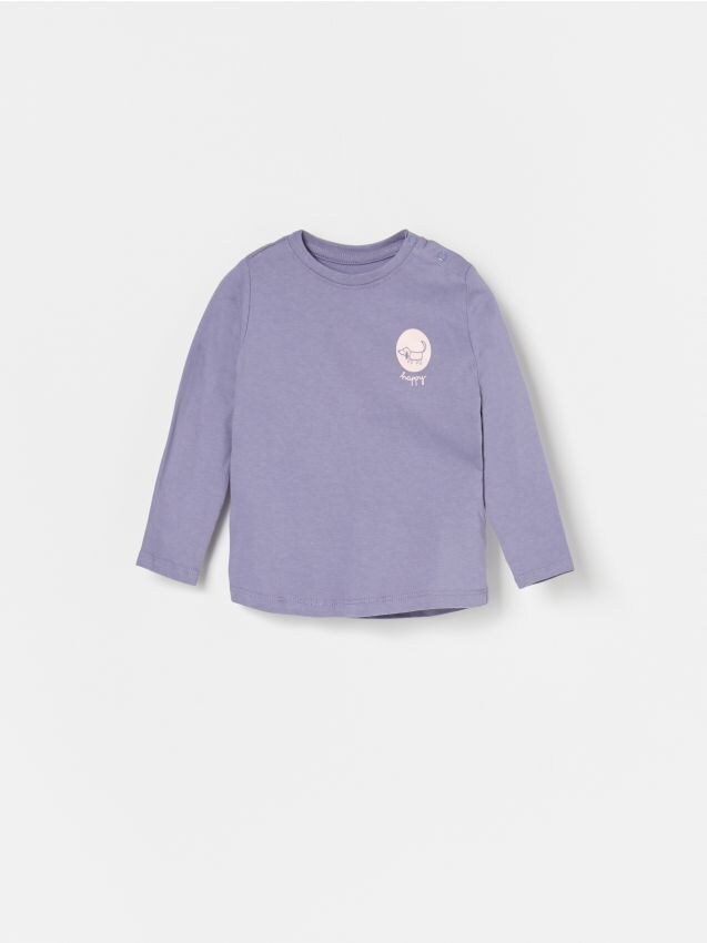 Long-sleeved T-shirt - blue - XR649-54X - RESERVED