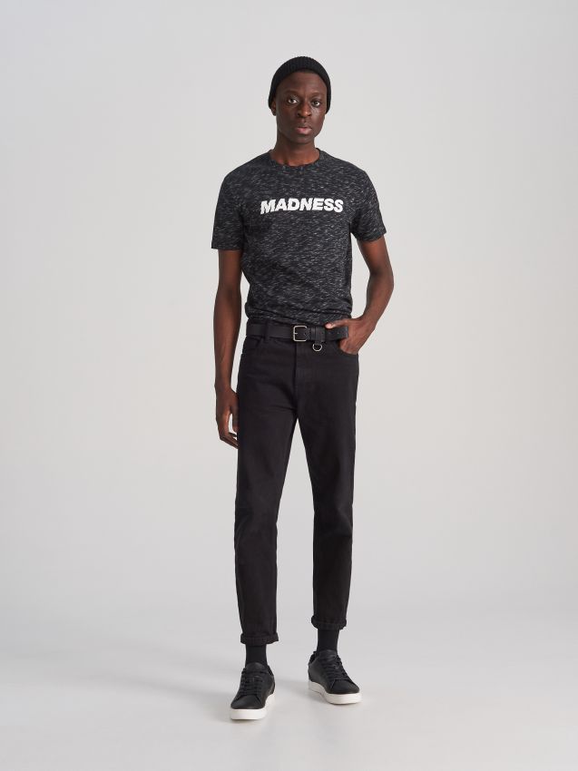 T-shirt z nadrukiem - czarny - XS086-99M - RESERVED