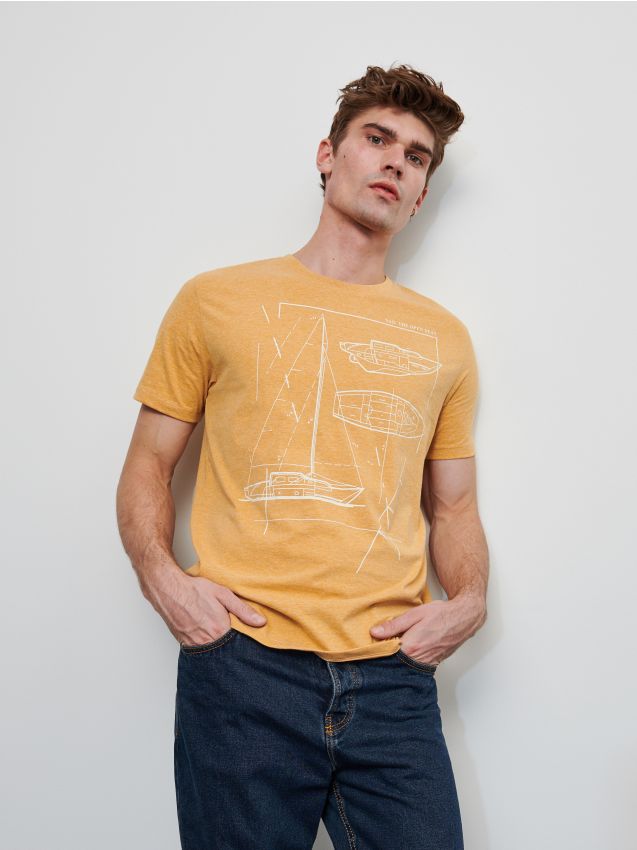 Tricou bărbați - galben - XS298-17M - RESERVED