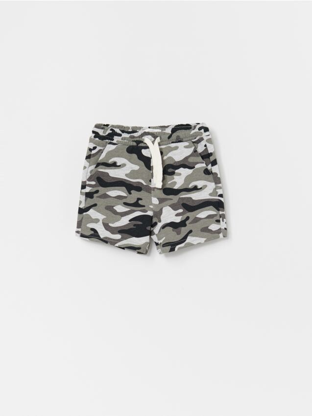 Short de survêtement à motif camouflage - Gris - XT045-09M - RESERVED