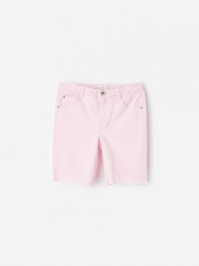 Shorts with raw hem - pink - XT747-03X - RESERVED