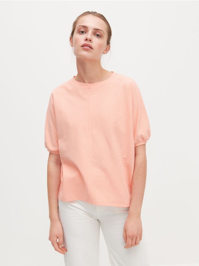 Boxy fit lõikega T-särk - oranž - XU111-24X - RESERVED
