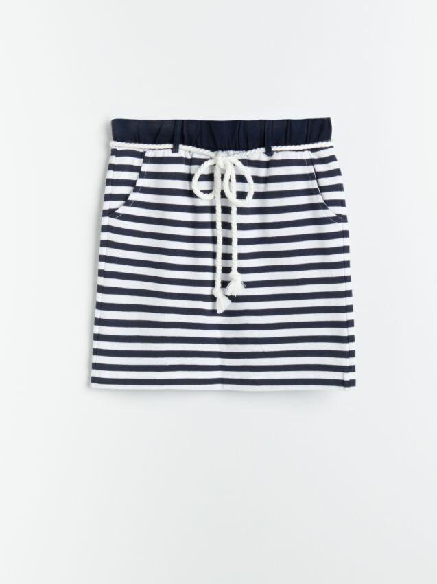 Organic cotton skirt - multicolor - XV196-MLC - RESERVED