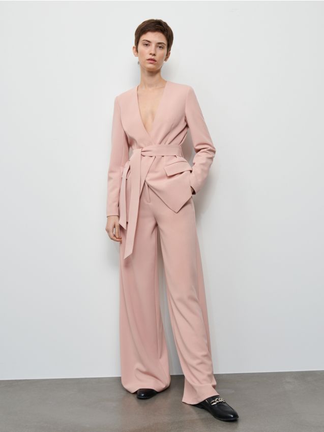 Jacket with belt - pink - XV584-03X - RESERVED