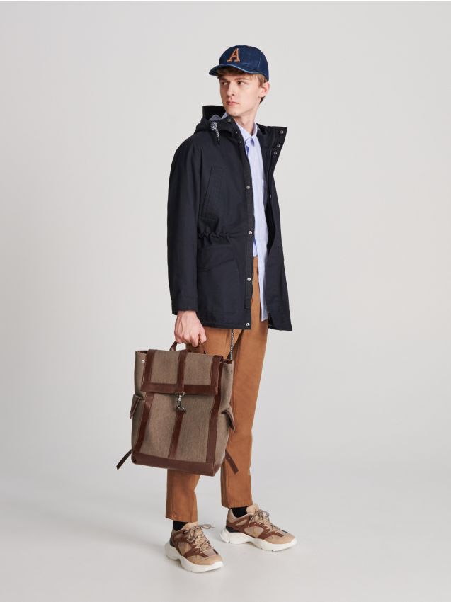 Hooded parka - navy - XV935-59X - RESERVED