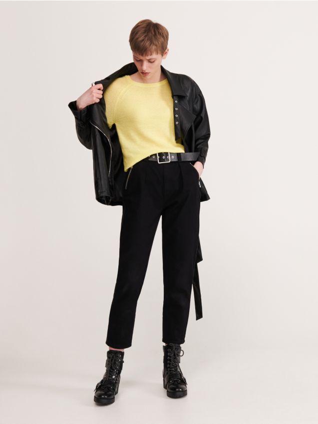 Pulover Basic - galben - XW241-10X - RESERVED