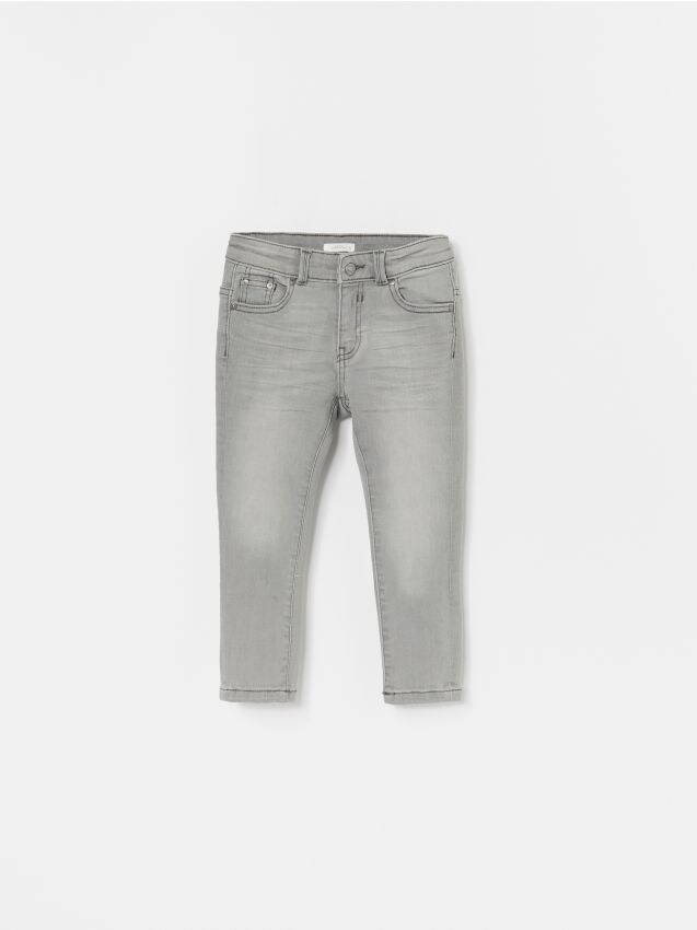 Džíny slim fit s efektem oprání - šedá - XY545-09J - RESERVED