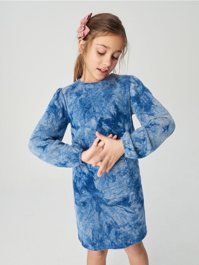 Soft jersey dress - navy - XY841-59M - RESERVED