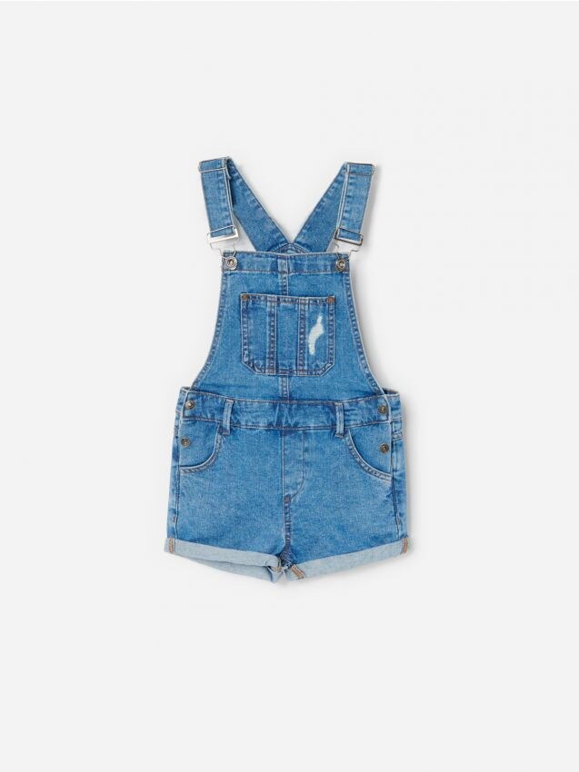 Denim dungaree shorts - blue - XY872-55J - RESERVED