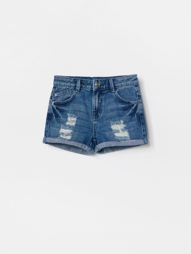 Denim faded shorts - blue - XY880-55J - RESERVED