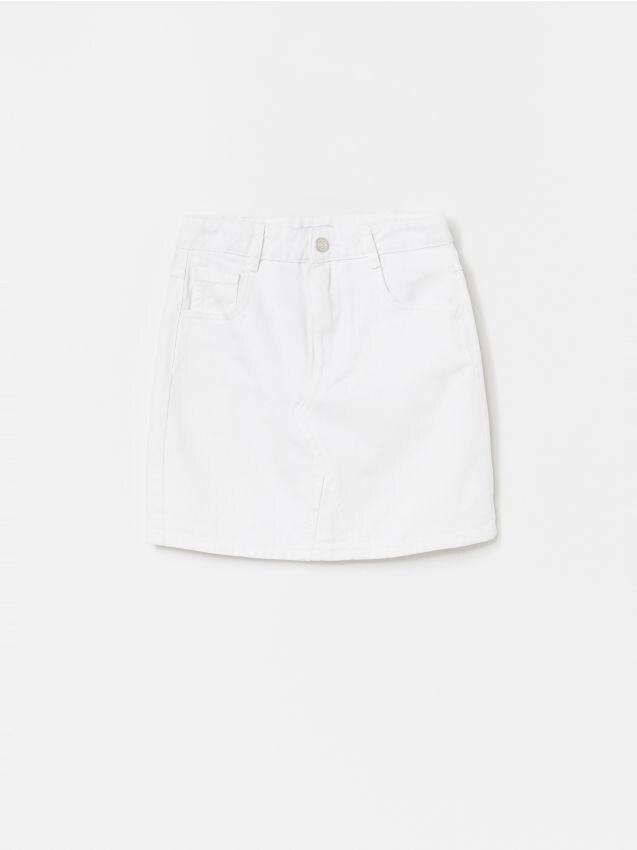 Cotton mini skirt - white - XY932-00X - RESERVED