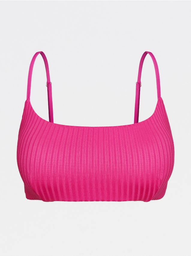 Proužkovaný bikinový top - růžová - XZ001-42X - RESERVED