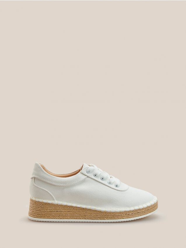Teniși cu talpă de espadrilă - alb - XZ230-00X - RESERVED