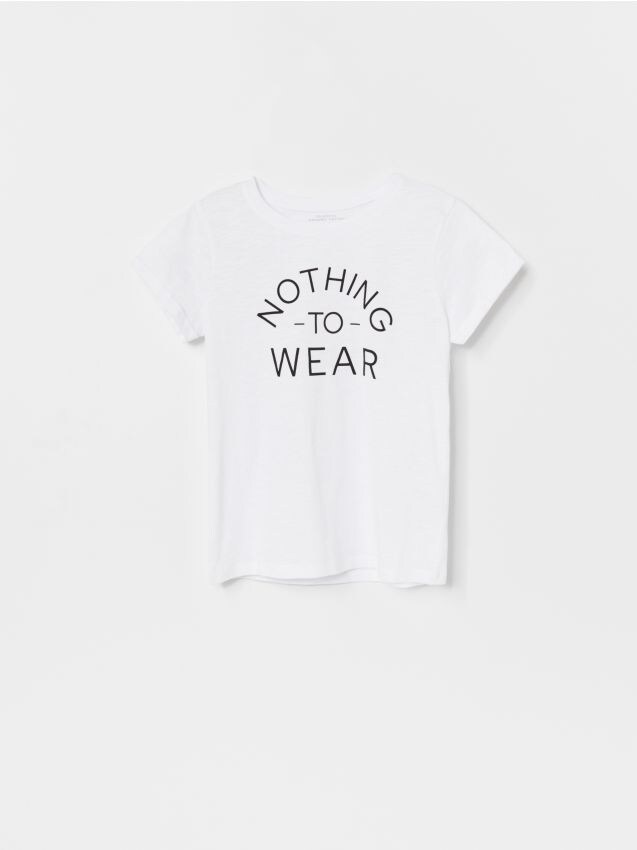 T shirt biały z nadrukiem RESERVED rozmiar 164cm T shirt biały z nadrukiem RESERVED rozmiar 164cm