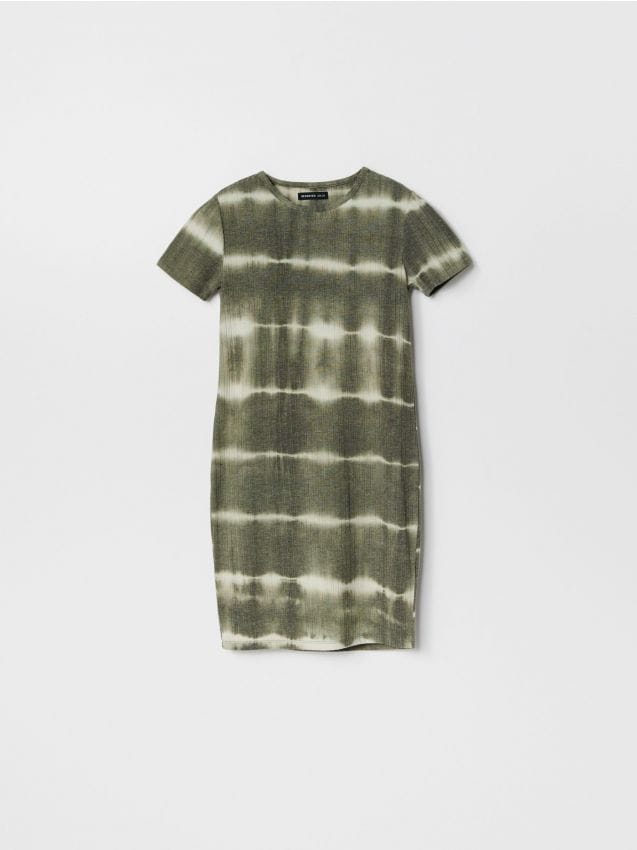 Dress with tie dye effect - green - YB318-81X - RESERVED