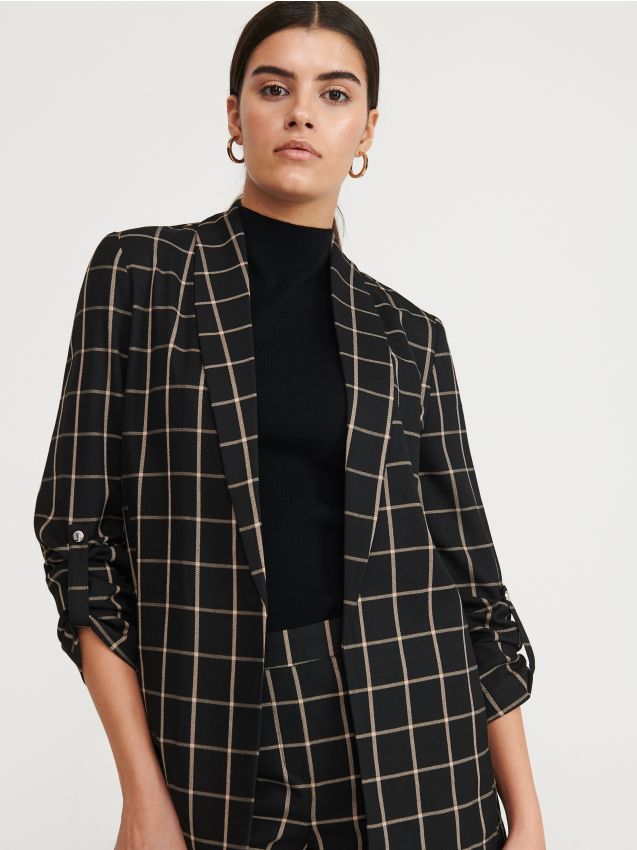 Checked blazer - multicolor - YE254-MLC - RESERVED