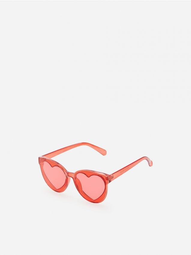 Heart shaped lens sunglasses - red - YF893-33X - RESERVED