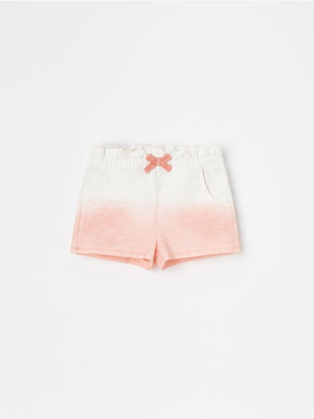 Sweat shorts with ruffle detail - orange - YG744-20X - RESERVED