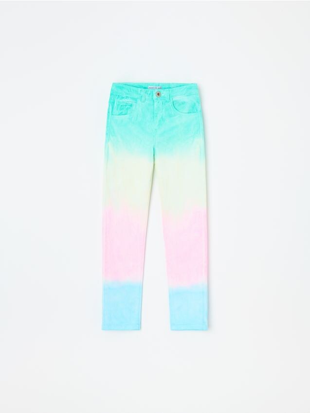 Cotton rich trousers with tie dye effect - multicolor - YG752-MLC - RESERVED