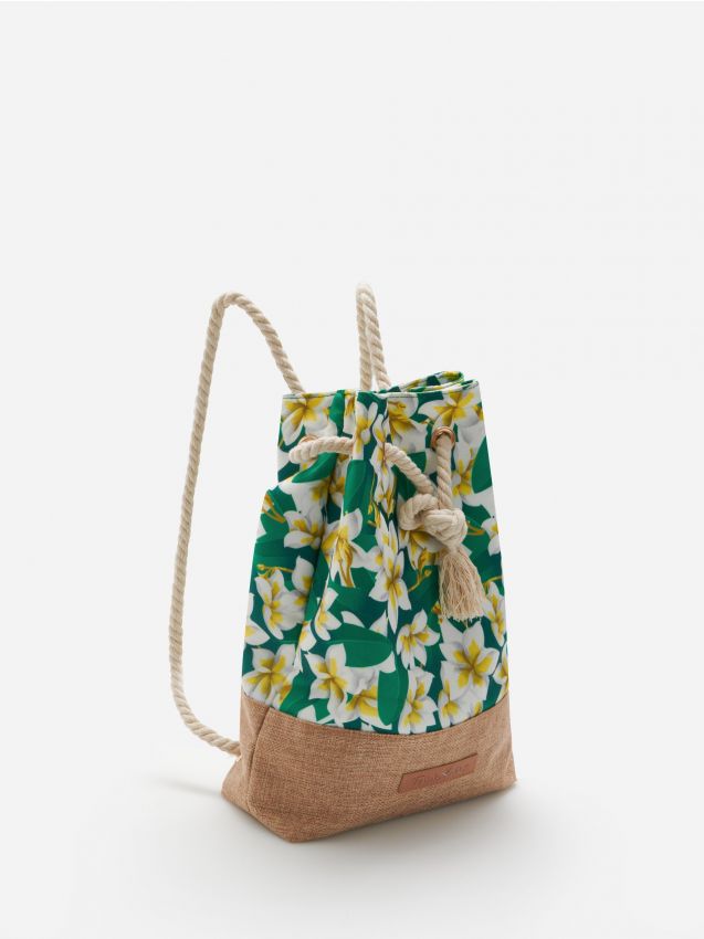 Frida Kahlo drawstring bag - green - YH150-77X - RESERVED