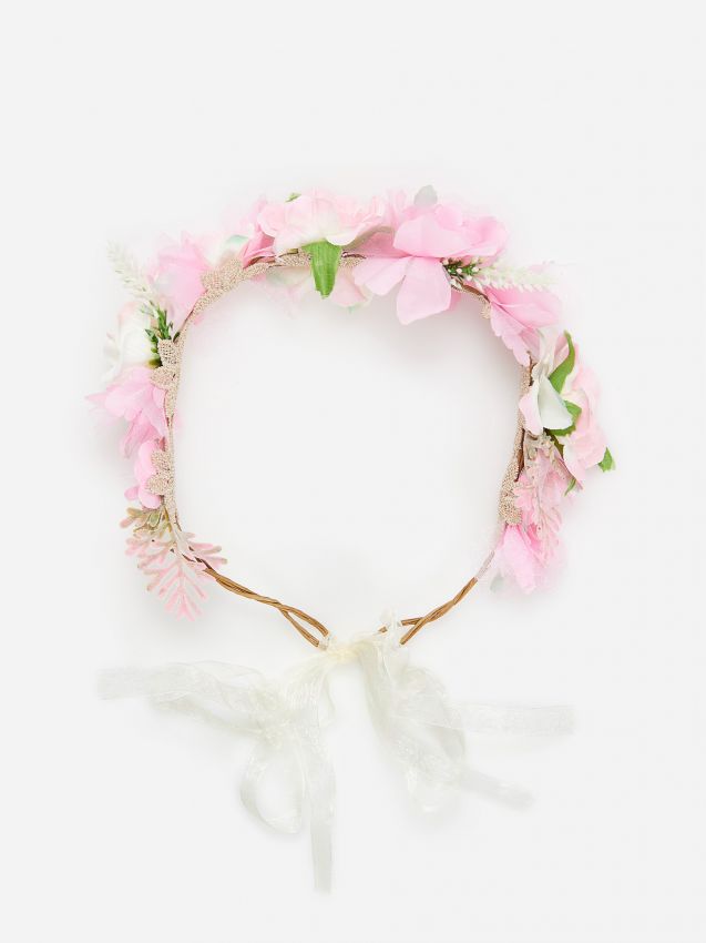 Haarreif mit Blumen - rosa - YK321-03X - RESERVED