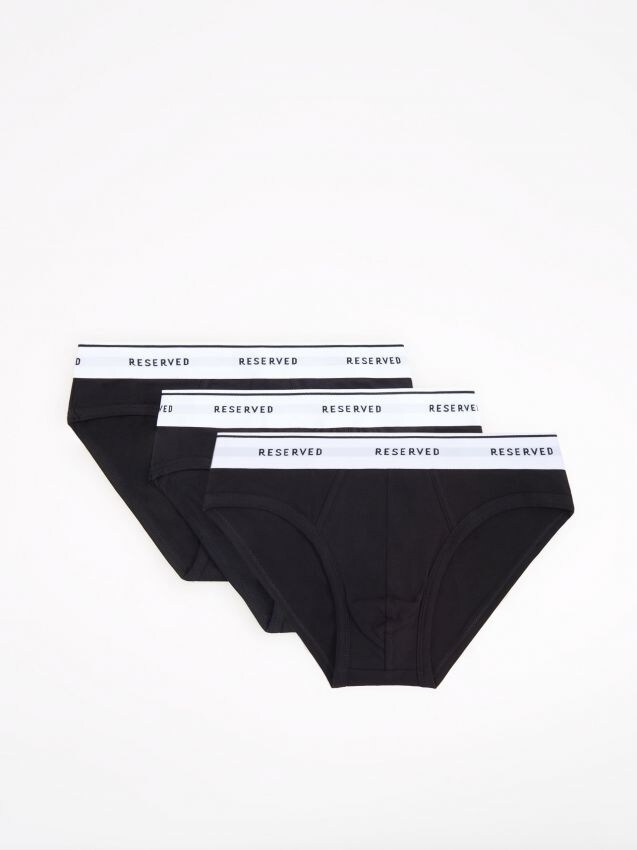 Cotton rich briefs 3 pack - black - YK388-99X - RESERVED