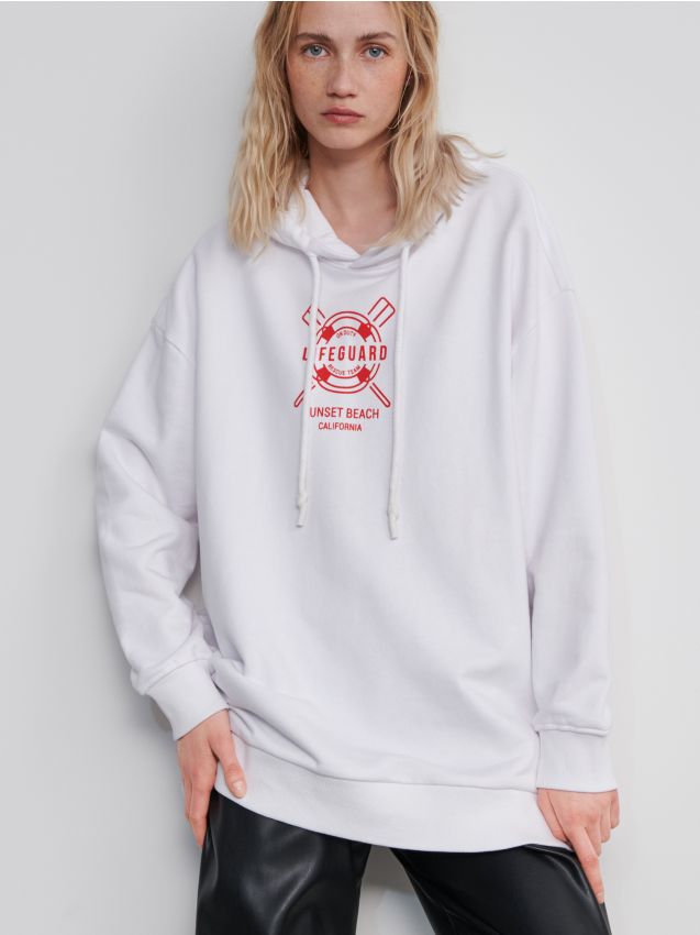 Bluza z bawełny organicznej - biały - YL075-00X - RESERVED