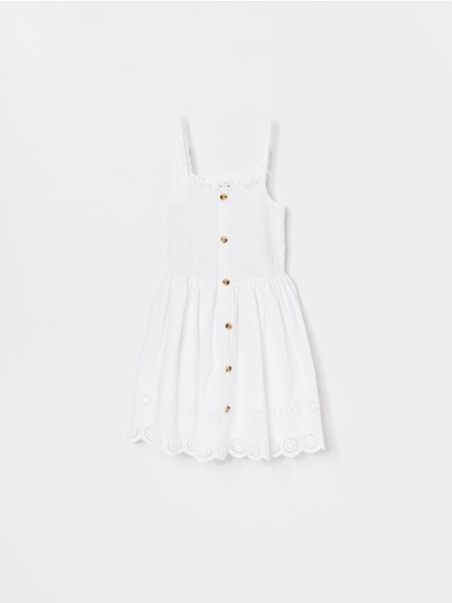Robe sans manches en coton - Ivoire - YL501-01X - RESERVED