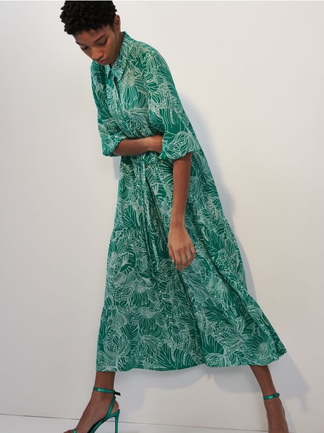 crushed viscose printed dress - multicolor - YL712-MLC - RESERVED