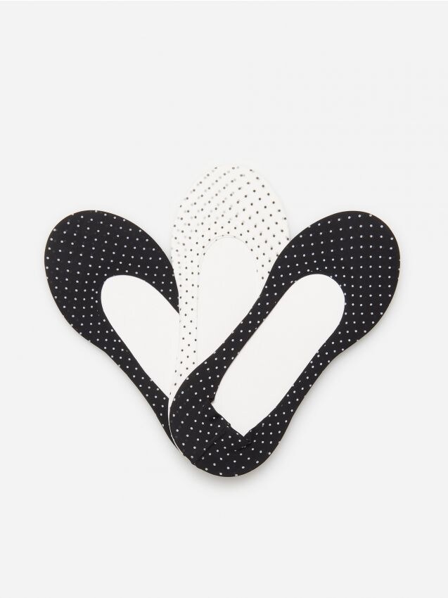 Polka dot invisible socks 3 pack - black - YO014-99X - RESERVED