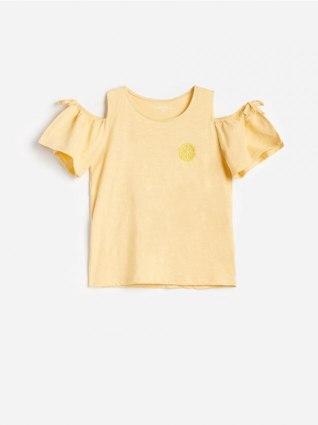 Girls` blouse - beige - YO197-12X - RESERVED
