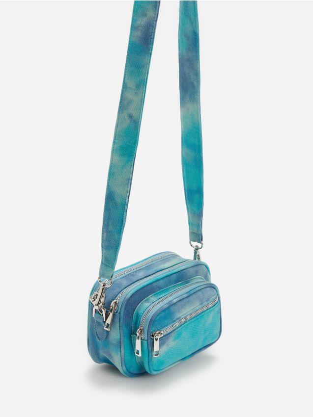 Small crossbody bag with tie-dye effect - turquoise - YO374-56X - RESERVED