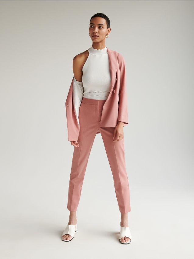 Ladies` trousers - pink - YO818-39X - RESERVED