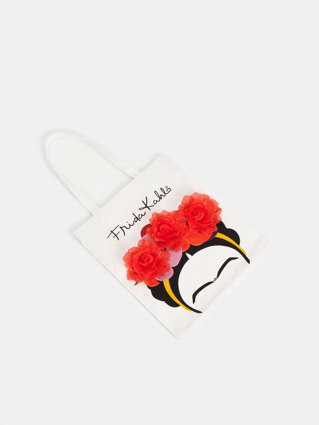 Frida Kahlo shopper bag - white - YP749-00X - RESERVED