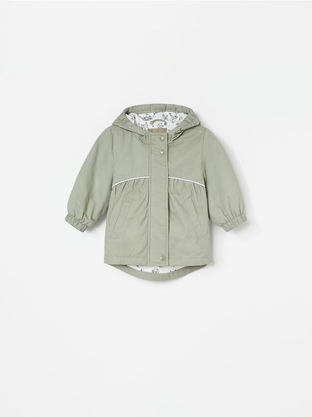 Mírně zateplená parka - světle olivová - YP950-81X - RESERVED