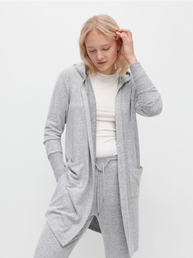 ТРИКОТАЖНЫЙ ЖАКЕТ - light grey - RESERVED