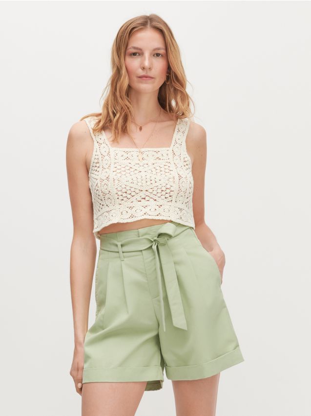 Tencel™-kangast lühikesed püksid - roheline - YR824-70X - RESERVED