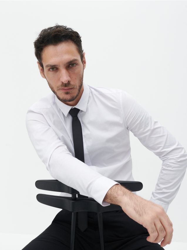 Košile super super slim fit - bílá - YU985-00X - RESERVED