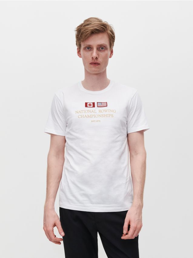 T-shirt avec écusson - Blanc - YV082-00X - RESERVED