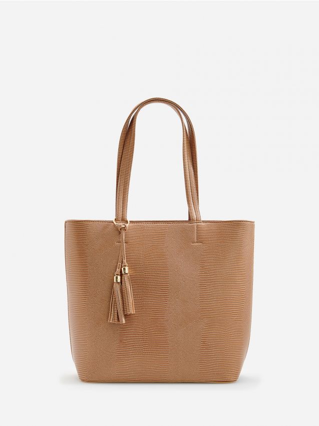 Textured handbag - beige - YW279-80X - RESERVED