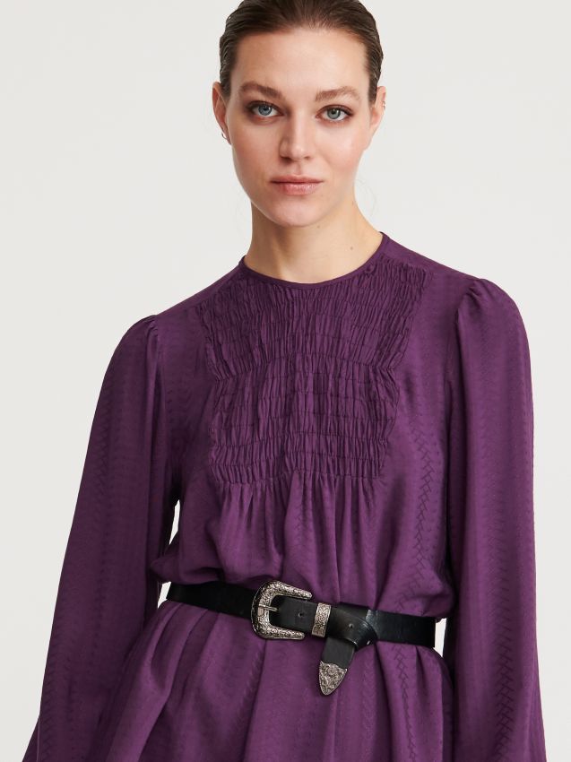 Ladies` blouse - dark violet - YZ168-49X - RESERVED