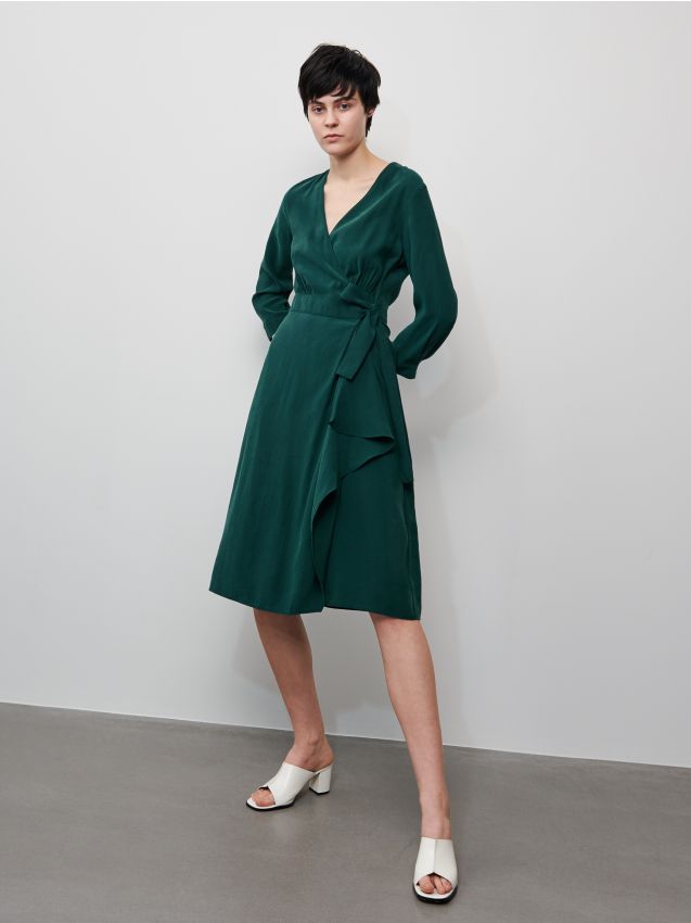 Robe croisée - Vert - ZI641-77X - RESERVED